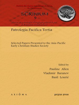 cover image of Patrologia Pacifica Tertia